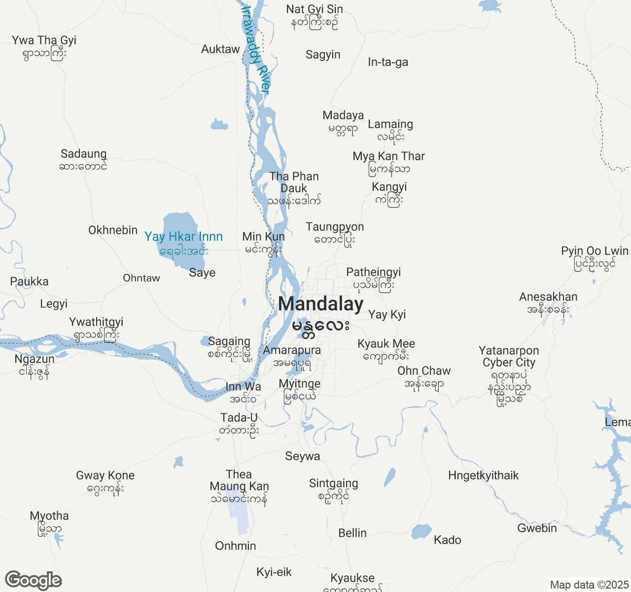 Map of Mandalay
