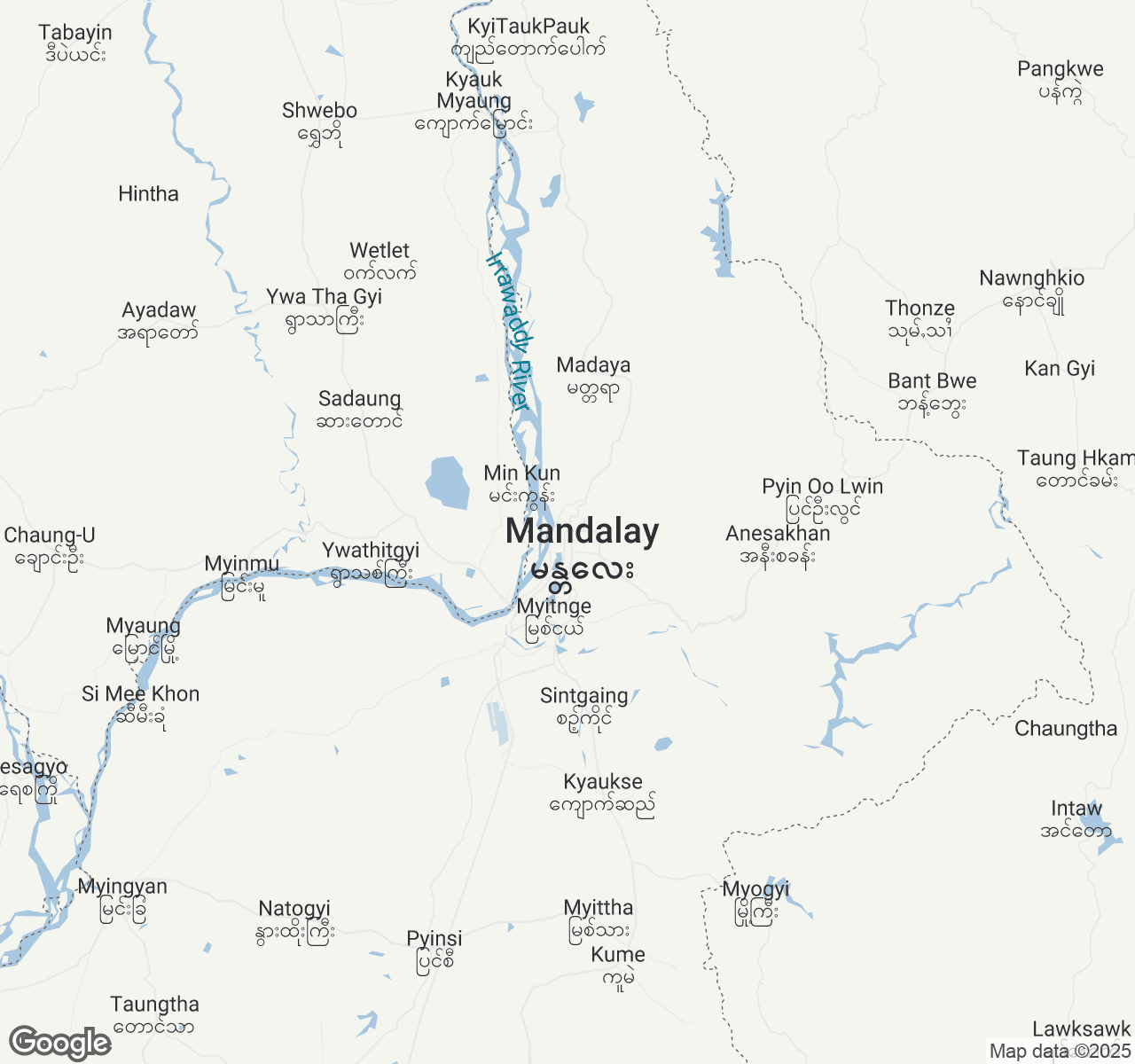 Map of Mandalay